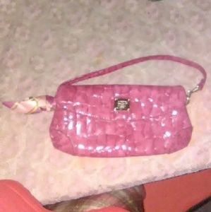 Small Pink Liz Claiborne Alligator Handbag purse
